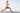 Woman working out on the beach for stronger bones