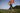 Person running through a field