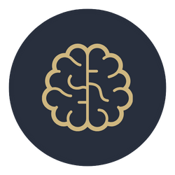 Navy brain health benefits icon.
