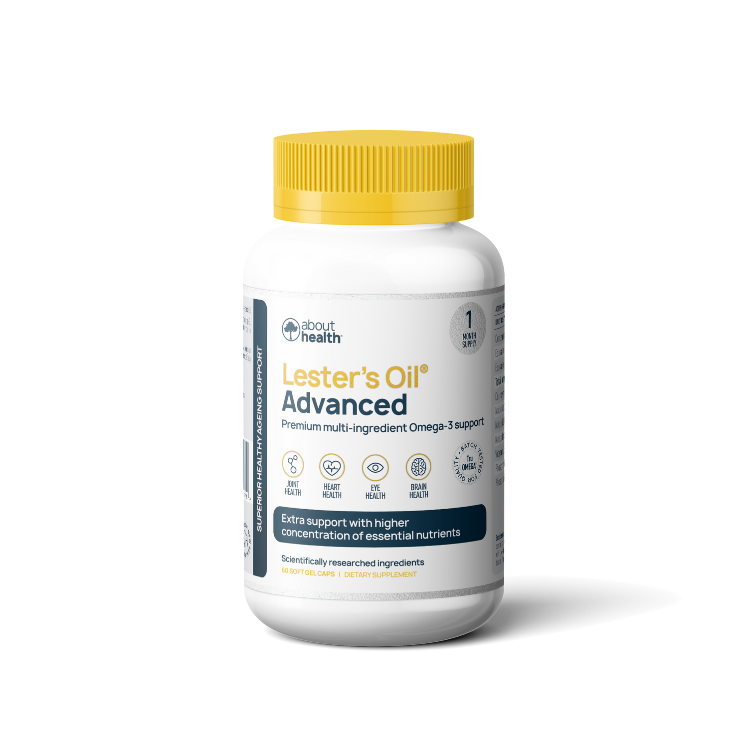 Lester's Oil Advanced extra support fish oil supplement